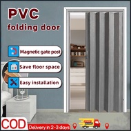 PVC Folding Door Sliding Door  accordion door folding Rail Door Kitchen Gas Room Divider Bathroom Sh