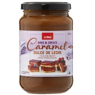 COLES Bake & Create Caramel Dulce De Leche Spread 430g