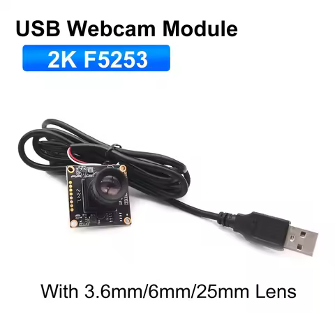 REDEAGLE 30fps 2K USB Webcam Module 3.6mm 6mm Lens 4MP 2560x1440 Resolution 25mm Long Focal Length U