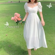 korean white dress for woman casual formal dress plus size dress long dress for civil wedding dress