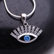 จี้ดวงตาปีศาจนำโชค (Evil Eye) เพชร CZ เงินแท้ 925 (925 Sterling Silver Evil Eye Pendant with AAA+ CZ