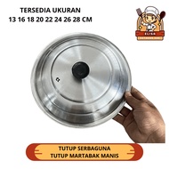 Sweet Martabak Pan Lid / Aluminum Pan Lid Size 13 - 28 cm