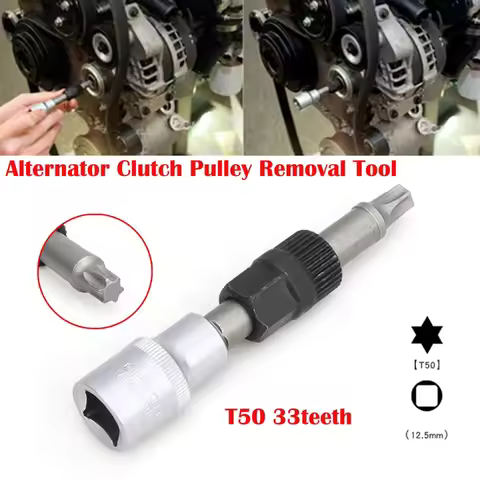 33 Teeth Wrench Alternator Removal Tool 1 2 Inch Drive Heat-treated Design High Strength M10 T50 Com