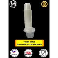 YOKOKO YKR 25 & YKR 30 ROUND PLASTIC CONTAINER 50PCS+-/ PP ROUND CONTAINER WITH LID