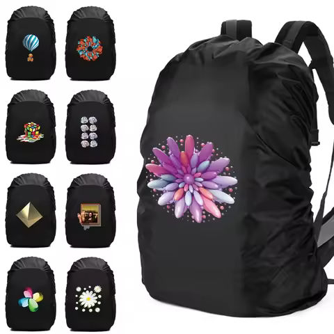 Waterproof Backpack Rain Cover Travel Accessories Backpack 3D Pattern Printed Outdoor Portable 20L-7