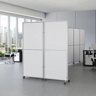 Glass Room Divider Folding Partition Wall Portable Privacy Screen Aluminum Frame Sliding Office Divi