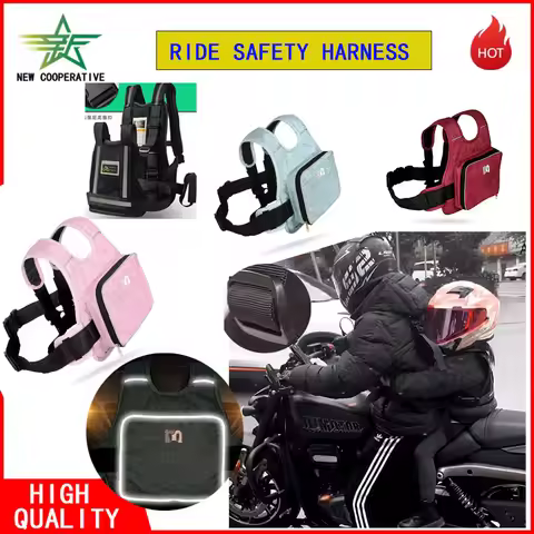 Adjustable Motorcycle Electric Riding Safety Belt Shoulder Reflective Safety Rope Child Safety Belt 