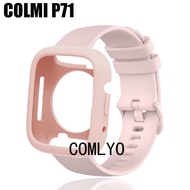 For COLMI P71 Smart watch Case Strap Silicone soft Band p71 Protective Bumper Cover