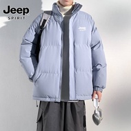 Jeep Spirit 1941 estd 2024 cổ đứng đệm cotton mùa đông áo khoác độn bông nam dày lông cừu lót xuống 