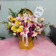 Bunga box mawar bunga meja rangkaian vas bunga pot box flowers mawar