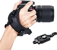 JJC DSLR Camera Wrist Hand Strap Grip w/Arca Swiss Type Quick Release Plate for Canon 7D 7DM2 6DM2 5