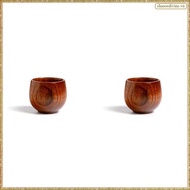 [K O G X] 2X Wooden Cup Solid Wood Cup Solid Wood Water Tea Cup for Kitchen Living Room D
