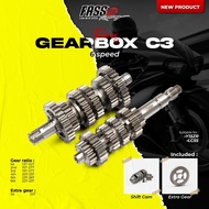 🔥Original🔥Fasstek C2 C3 Racing Gearbox 6Speed 6s Yamaha Y15zr V2 LC135 5s FZ150i Gearbox Pro Street 