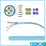 CAT6A FFTP 雙隔離遮蔽鋁箔多股線電梯專用 網路線 500米 500M裸線藍色~119PC