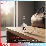[WT] Taekwondo Acrylic Ornament Keychain 2D Flat Sports Themed Pendant Charm for Martial Arts Lovers