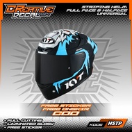 UNIVERSAL FULL FACE HELMET STRIPING STICKER/HALF FACE JAUME MASIA WINTER TEST MOTIF