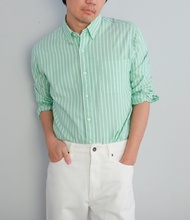 era-won Premium Quality เสื้อเชิ้ต คอปก Dress shirt Regular Shirt แขนยาว สี Green