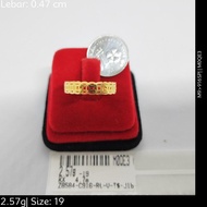 Murni Mewah Emas916, Cincin Rt V T$ J1b 8584 0.6 cm Vt 19
