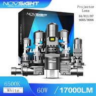 Novsight N91 RHD Car LED Projector Lens Headlight H4 H11 H7 9005 9006 with fan 6500K 60W 17000LM