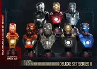 全新未開 鐵甲奇俠 1套8隻  Hottoys Iron Man 3 Deluxe Set of 8 1:6 Bust