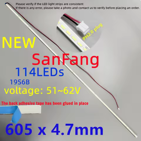 27inche led light bar backlight strip 114LEDs 270H_19S6P 56V~62V