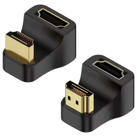 8K UHD U Shape HDMI-compatible2.1 Adapters 180 Degree Up/Down Angle Male to Female Extender Connecto