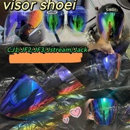 【ReadyStock】Helmet Visor for Shoei  CJ1 CJ-1 V10 JF2 J Stream Jack JF3 J Force TSR AX3 JF3