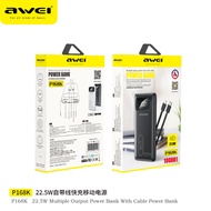 （EE headset） Awei P168K Powerbank 10000mAh Power Bank Backup Battery PD20W | Built-in PD Charger