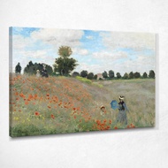 Art reproduction Poppies Near Argenteuil 1873  Monet Claude mnt45 รูปติดผนัง ภาพที่มีชื่อเสียง ภาพพิ