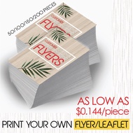 [SG] FAST PRINT FLYER LEAFLET CUSTOMIsE YOUR OWN DESIGN PRINTING FOR BUSINESS ESSENTIALS