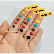 [High gloss] Set of 20 oval animal eyes and noses in 4 colors