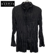 อิสเซ่ มิยาเกะ เมน 13AW ME33FD252 แจ็คเก็ตอัดพลีท สีดำ ไซส์ 4 [สินค้ามือสอง]