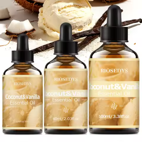 COCONUT VANILLA ESSENTIAL OIL moisturizing and nourishing massage oil suitable for skincare, fragran