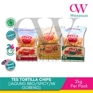 Tes Tortilla Chacho's Chips Borong Bulk Size (Jagung BBQ/Spicy) 2kg/1kg/500g/250g