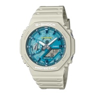 CASIO 卡西歐 G-SHOCK 八角形雙顯錶 GA-2100AS-5A 米白色