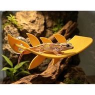 Reptile Leaf Basking Platform with Suction Cups Gecko Lizard Climbing Resting Shelf for Eyelash Geck
