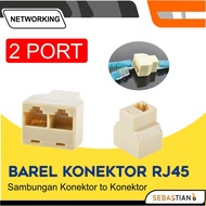 Barrel RJ45 Double LAN Cable Connection 2Port Barrel UTP FTP Cat6 cat5e