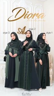 Gamis Mom Diora Family Series Emerald by Aden Hijab