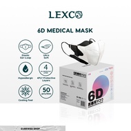 FACEMASK LEXCO 6D Premium 4ply Medical Face Mask [50’s/box]