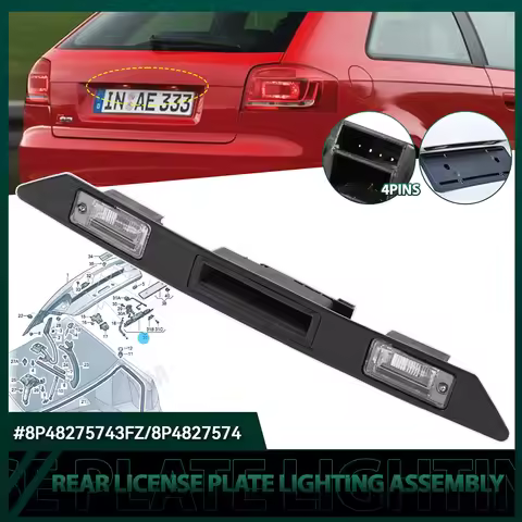 8P48275743FZ 8P4 827 574 3FZ 8P4827574 8P4 827 574 Rear License Plate Light Trunk Tailgate Handle Sw