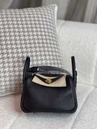 Hermes Mini Lindy 2❣️全新 黑金 G stamp