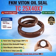 TC 25X40X7 TC 25*40*7 VITON FKM OIL SEAL TAHAN PANAS TAHAN MINYAK TAHAN LASAK HEAVY DUTY OIL SEAL