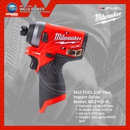 Milwaukee M12 FUEL 1/4" Hex Impact Driver (Model: M12 FID-0)