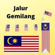 READY STOCK Bendera Malaysia Jalur Gemilang (bendera tiang/ bendera besar & kecil/ bendera kereta/ b