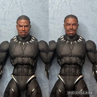 [1/12] Erik Killmonger 頭雕 black panther 黑豹 Shf Marvel Legends Mafex Mezco