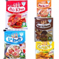 Combo of 5 packs/ 10 packs of braised beef seasoning powder/ pho/ Hue beef vermicelli/ five spice/ c