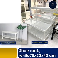 iKea MACKAPÄR Shoe rack, white78 cm /Easy Assemble/ Portable Shoe Rack Stand Shelf Home Storage Organizer Closet Cabinet - 2 tier