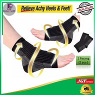2pcs Stokin Terapi sakit tumit kaki Foot Compression Plantar Fasciitis Sure Active Socks Ankle Kebas Aura Bio Nano