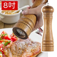 其他品牌 - [8吋] 橡木香料胡椒研磨器陶瓷磨芯 黑胡椒粒 研磨瓶 磨胡椒粉 扭磨器 香料研磨機 木製 即磨研磨瓶 香料磨 研磨器 手動黑椒磨 胡椒研磨器 陶瓷芯 多用調味料瓶 廚房工具 攪拌器 研
