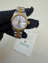 勞力士/rolex 女裝日誌系列 69173 白盤條刻 自動機械  26毫米表徑 自動腕表 帶保紙 26mm